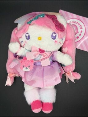 Harajuku Exclusive Japan long leg Hello Kitty in Shibuya gyaru costume keychain